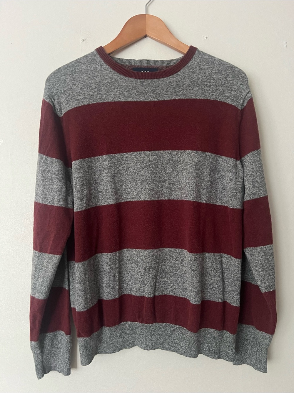 1901 burgundy/gray Crewneck Sweater, men’s M, careercore, preppy casual